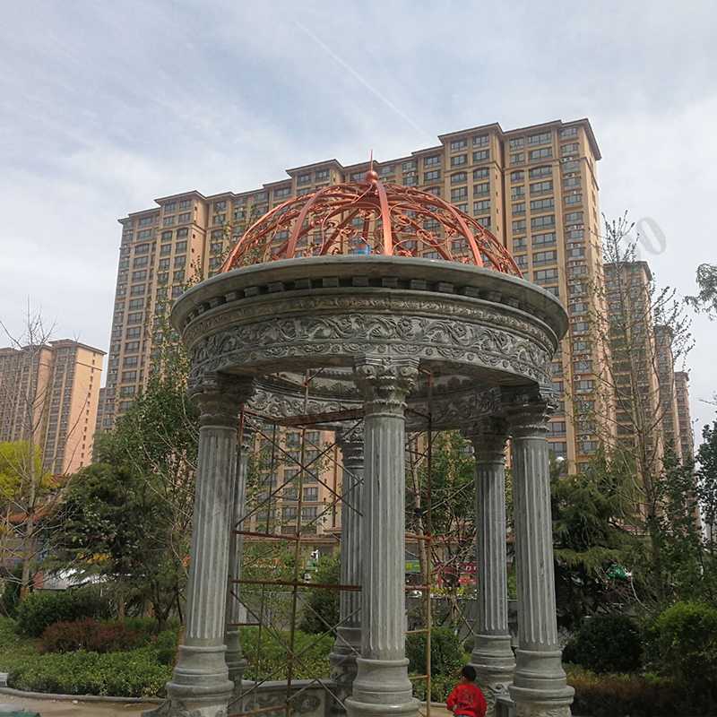 歐式景觀亭子，小區(qū)石雕涼亭，大理石石材亭子