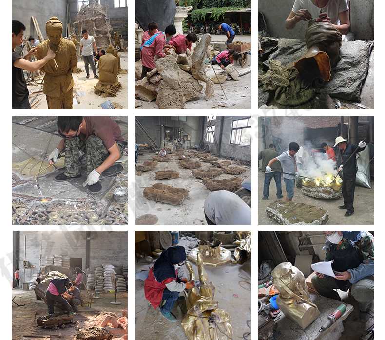 銅雕塑廠家，銅雕塑鑄造流程，銅雕塑定制