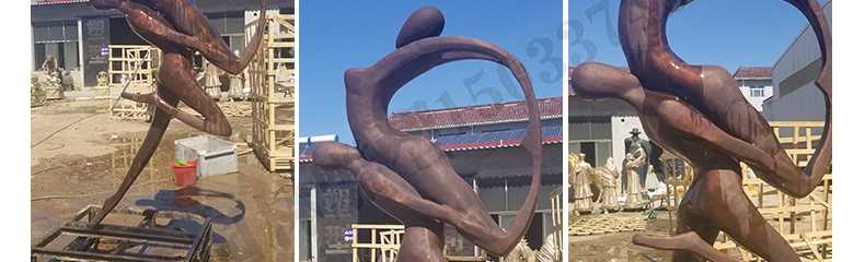 銅舞蹈人物雕塑，抽象男女人物雕塑，抽象跳舞人物銅雕塑