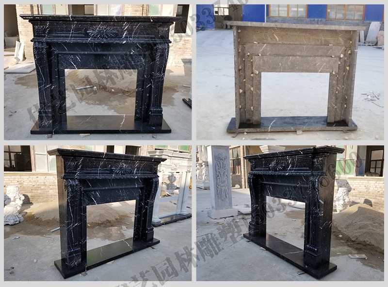 石雕壁爐架廠家，石雕壁爐架工廠，定制石雕壁爐架