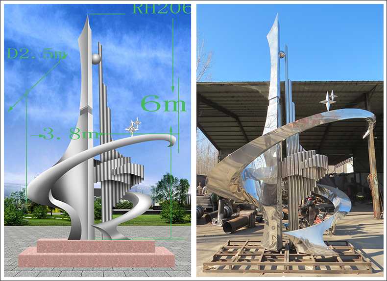 大型不銹鋼雕塑，不銹鋼雕塑廠家，室外大型景觀雕塑