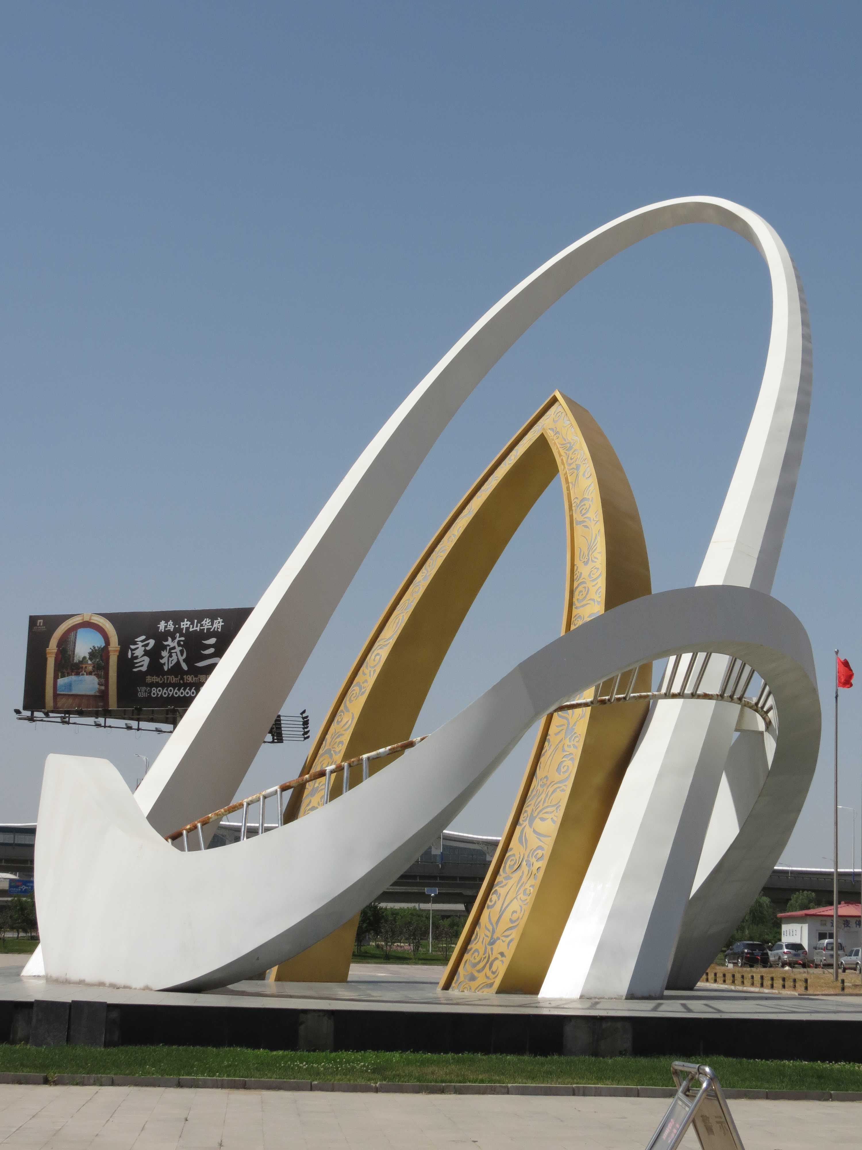 機(jī)場(chǎng)大型雕塑，不銹鋼機(jī)場(chǎng)雕塑，不銹鋼廣場(chǎng)景觀