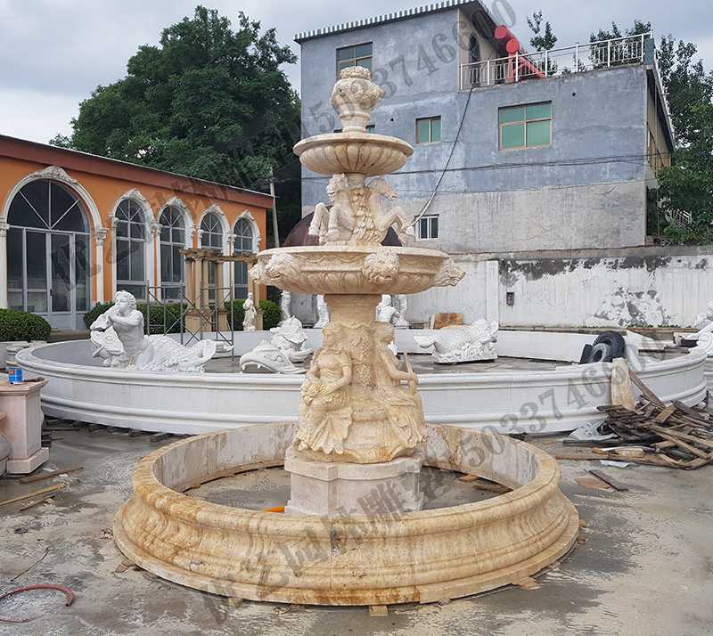 石雕噴泉，景觀人物噴泉，歐式噴泉