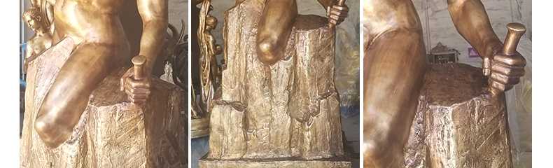 自我雕刻銅雕塑，銅自我雕刻，雕刻自我人物銅雕塑