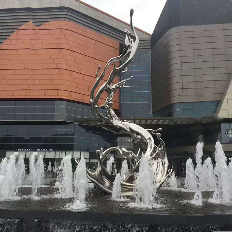 不銹鋼浪花雕塑，不銹鋼雕塑廠家